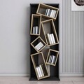 Corp biblioteca, Zena Home, Carmen, 63x153 cm, PAL, Negru / Stejar