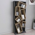 Corp biblioteca, Zena Home, Carmen, 63x153 cm, PAL, Negru / Stejar