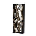 Corp biblioteca, Zena Home, Carmen, 63x153 cm, PAL, Negru / Stejar