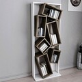 Corp biblioteca, Zena Home, Carmen, 63x153 cm, PAL, Alb/Maro