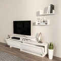 Comoda TV, Zena Home, Tammy, 180x54x36 cm, PAL, Alb