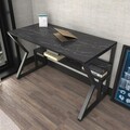 Birou, Zena Home, Wake, 120x72 cm, PAL, Marmură / Negru