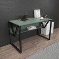 Birou, Zena Home, Lona, 120x72.8x60 cm, PAL, Verde/Negru