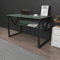 Birou, Zena Home, Lona, 120x72 cm, PAL, Verde/Negru