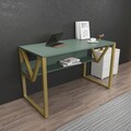 Birou, Zena Home, Lona, 120x72 cm, PAL, Verde