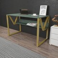 Birou, Zena Home, Lona, 120x72 cm, PAL, Verde