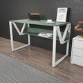 Birou, Zena Home, Lona, 120x72 cm, PAL, Verde/Alb