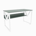 Birou, Zena Home, Lona, 120x72.8x60 cm, PAL, Verde/Alb