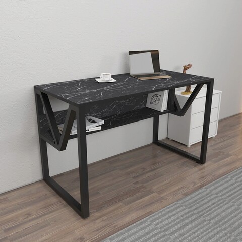 Birou, Zena Home, Lona, 120x72 cm, PAL, Negru