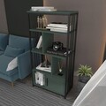 Corp biblioteca, Zena Home, Valero, 60x120x29 cm, PAL, Negru/Verde