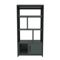 Corp biblioteca, Zena Home, Valero, 60x120x29 cm, PAL, Negru/Verde