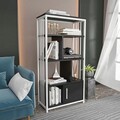 Corp biblioteca, Zena Home, Valero, 60x120x29 cm, PAL, Alb/Negru