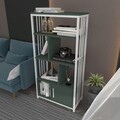 Corp biblioteca, Zena Home, Valero, 60x120x29 cm, PAL, Verde/Alb