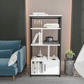 Corp biblioteca, Zena Home, Valero, 60x120x29 cm, PAL, Alb/Negru