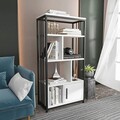 Corp biblioteca, Zena Home, Valero, 60x120x29 cm, PAL, Alb/Negru
