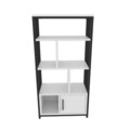 Corp biblioteca, Zena Home, Valero, 60x120x29 cm, PAL, Alb/Negru