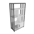 Corp biblioteca, Zena Home, Valero, 60x120x29 cm, PAL, Alb/Negru