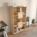 Corp biblioteca, Zena Home, Pana, 83x138x27 cm, PAL, Stejar