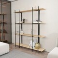 Corp biblioteca, Zena Home, Moss, 160x180x29 cm, PAL, Stejar / Negru