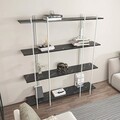 Corp biblioteca, Zena Home, Moss, 160x180x29 cm, PAL, Alb/Negru