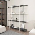 Corp biblioteca, Zena Home, Moss, 160x180x29 cm, PAL, Alb/Negru