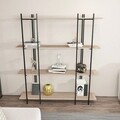 Corp biblioteca, Zena Home, Moss, 160x180x29 cm, PAL, Stejar / Negru