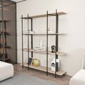 Corp biblioteca, Zena Home, Moss, 160x180x29 cm, PAL, Stejar / Negru