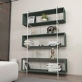Corp biblioteca, Zena Home, Bruti, 120x180x29 cm, PAL, Verde/Alb