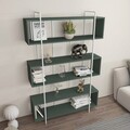Corp biblioteca, Zena Home, Bruti, 120x180x29 cm, PAL, Verde/Alb
