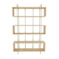 Corp biblioteca, Zena Home, Bruti, 120x180x29 cm, PAL, Stejar / Aur