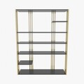 Corp biblioteca, Zena Home, Jenny, 120x160x29.6 cm, PAL, Antracit / Aur