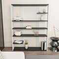 Corp biblioteca, Zena Home, Jenny, 120x160x29.6 cm, PAL, Antracit/Alb