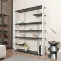 Corp biblioteca, Zena Home, Jenny, 120x160x29 cm, PAL, Antracit/Alb
