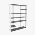 Corp biblioteca, Zena Home, Jenny, 120x160x29 cm, PAL, Antracit/Alb