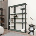 Corp biblioteca, Zena Home, Jenny, 120x160x29.6 cm, PAL, Verde/Negru