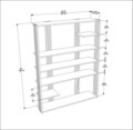 Corp biblioteca, Zena Home, Jenny, 120x160x29 cm, PAL, Verde/Negru