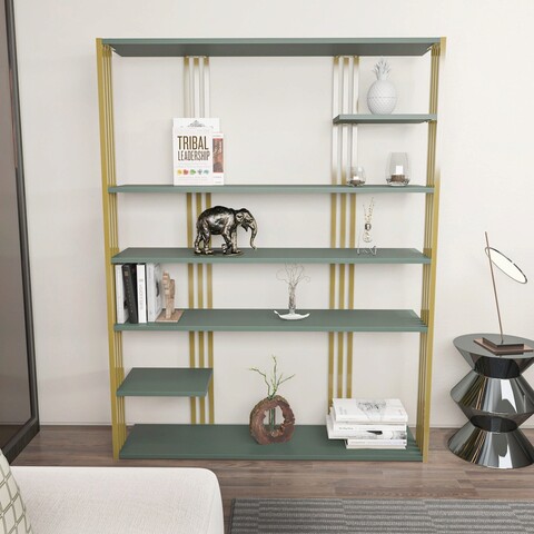 Corp biblioteca, Zena Home, Jenny, 120x160x29 cm, PAL, Verde