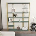 Corp biblioteca, Zena Home, Jenny, 120x160x29.6 cm, PAL, Verde / Aur