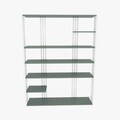Corp biblioteca, Zena Home, Jenny, 120x160x29 cm, PAL, Verde/Alb
