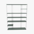 Corp biblioteca, Zena Home, Jenny, 120x160x29.6 cm, PAL, Verde/Alb