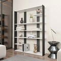 Corp biblioteca, Zena Home, Jenny, 120x160x29 cm, PAL, Alb/Negru