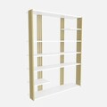 Corp biblioteca, Zena Home, Jenny, 120x160x29 cm, PAL, Alb/Auriu