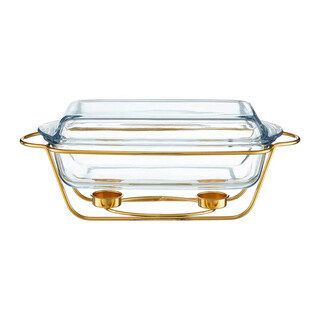 Transparent;Auriu, Chafing dish 3.9 L