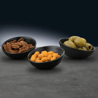 Negru, Set 3 boluri 7.5 x 3 cm