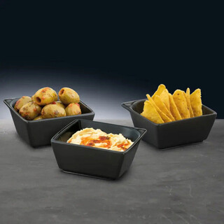 Negru, Set 3 boluri 8.3 x 8.3 cm