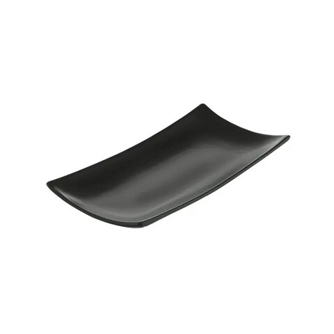 Platou servire  Salsa, Ambition, 18 x 9 cm, portelan, negru