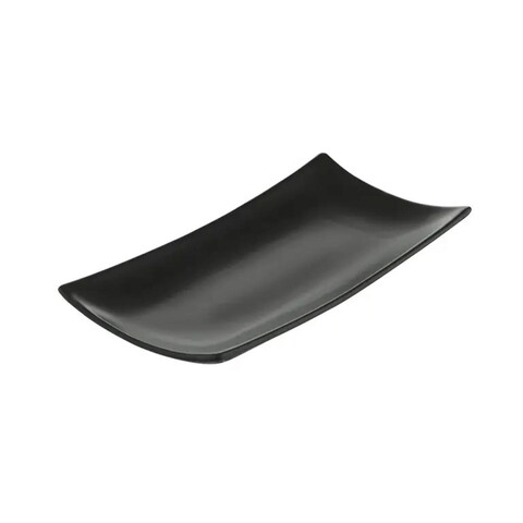 Platou servire  Salsa, Ambition, 21.5 x 10 cm, portelan, negru