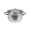 Oala cu capac Santo, Domotti, Ø18 cm, 2.1 L, inox/sticla, argintiu