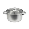 Oala cu capac Santo, Domotti, Ø20 cm, 3.1 L, inox/sticla, argintiu