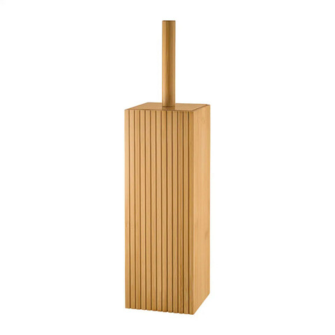 Perie de toaleta cu suport  Bamboo, Jotta, 10 x 10 x 37 cm, bambus, maro